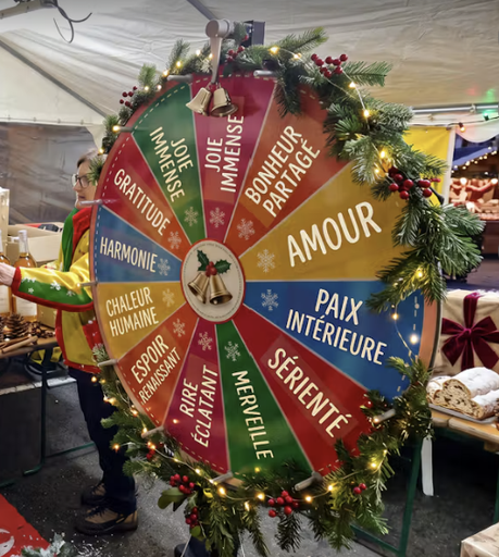 Roue de la paix, magie de Noël